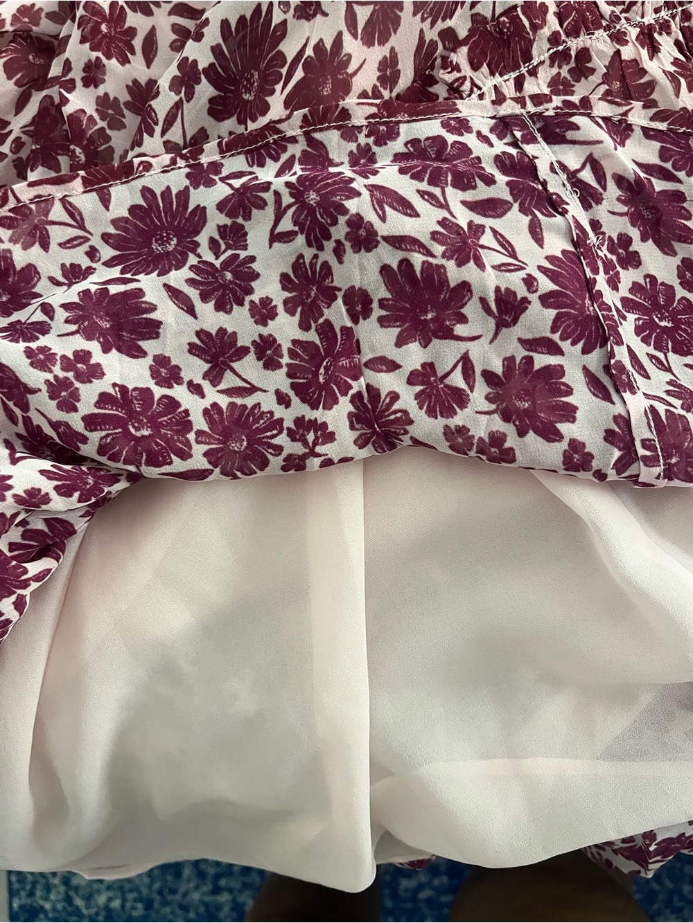 Vineyard Vines Burgundy Floral Tie-Neck/Halter Maxi Dress - Picture 4 of 6